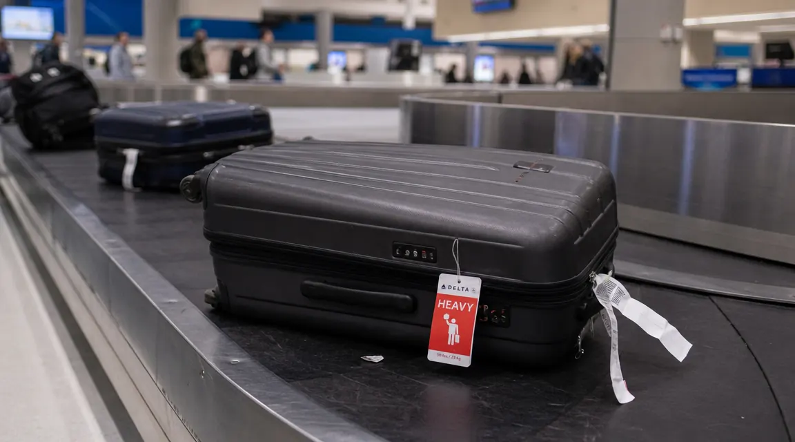 TSA quart-size clear bag containing several small travel bottles passing through airport security bin